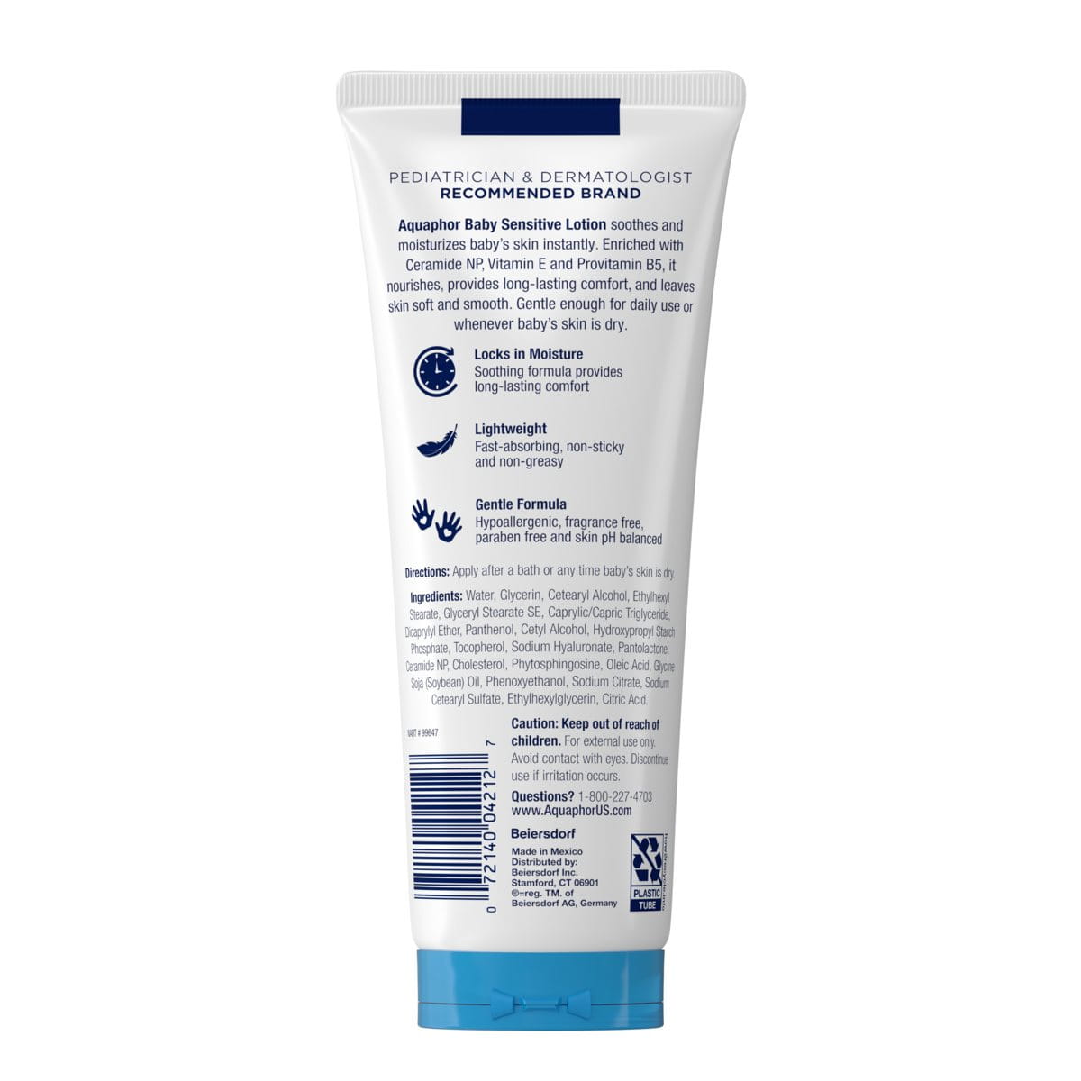 Aquaphor Baby Sensitive Lotion, Baby Lotion, 8 Fl Oz 