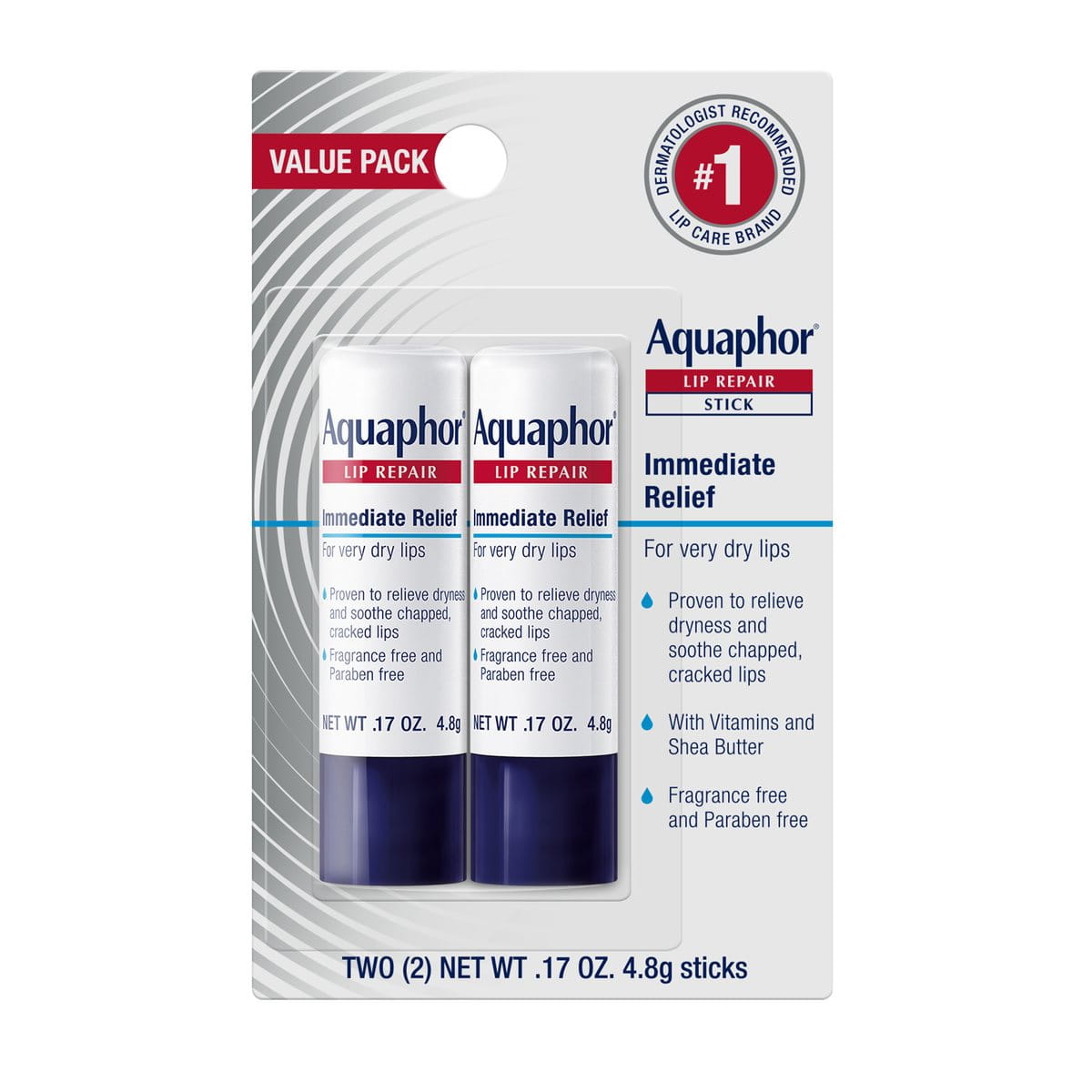 Aquaphor Lip Repair Stick Dual Pack